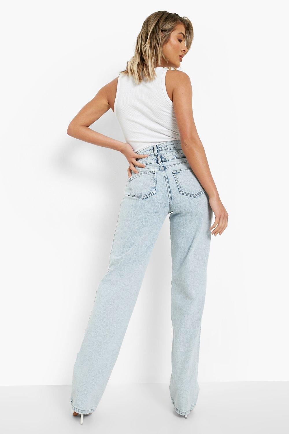 Double Waistband Relax Fit Jeans